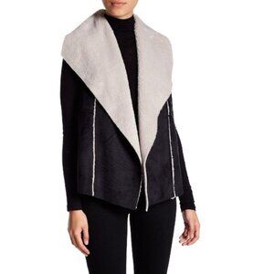 SUSINA Faux Shearling & Faux Suede Vest